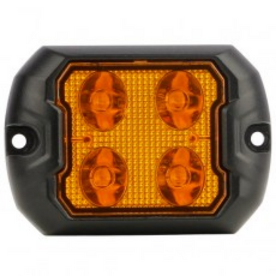 Durite 0-441-13 R65 CLASS 2 Slim Rectangular Amber Lens LED Warning Light (10 Flash Patterns) PN: 0-441-13